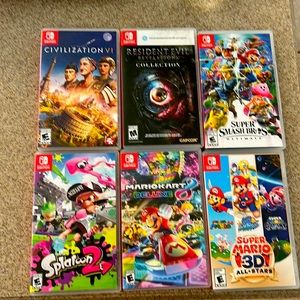 Nintendo switch games 6 pack